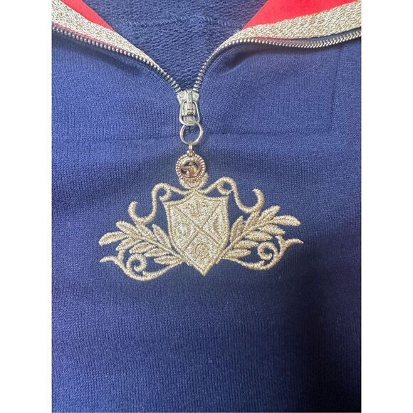 Gorgeous St. John Sport Nautical Quarter Zip sweater, Size Small - Picture 3 of 7